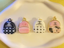 Lot Of 4 Chanel Zipper Pull Button Charms (Lightweight)