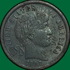 1907 Barber Dime Silver Almost Uncirculated AU Coin #32363