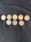 Barber halves Lot of 8 Silver 1901 1906 1909 1915 Circulated US Coins