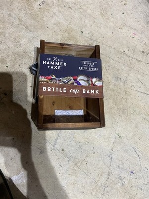Hammer + Axe Bottle Cap Bank with Bottle Opener