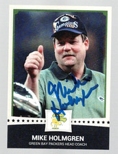 Coach Mike Holmgren Signed Browns Packers Seattle Seahawks Trading Card - 4