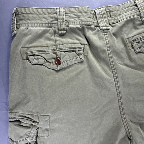Polo Ralph Lauren Shorts Mens 38 Khaki Green Cargo Paratrooper Military 90's - Picture 14 of 18