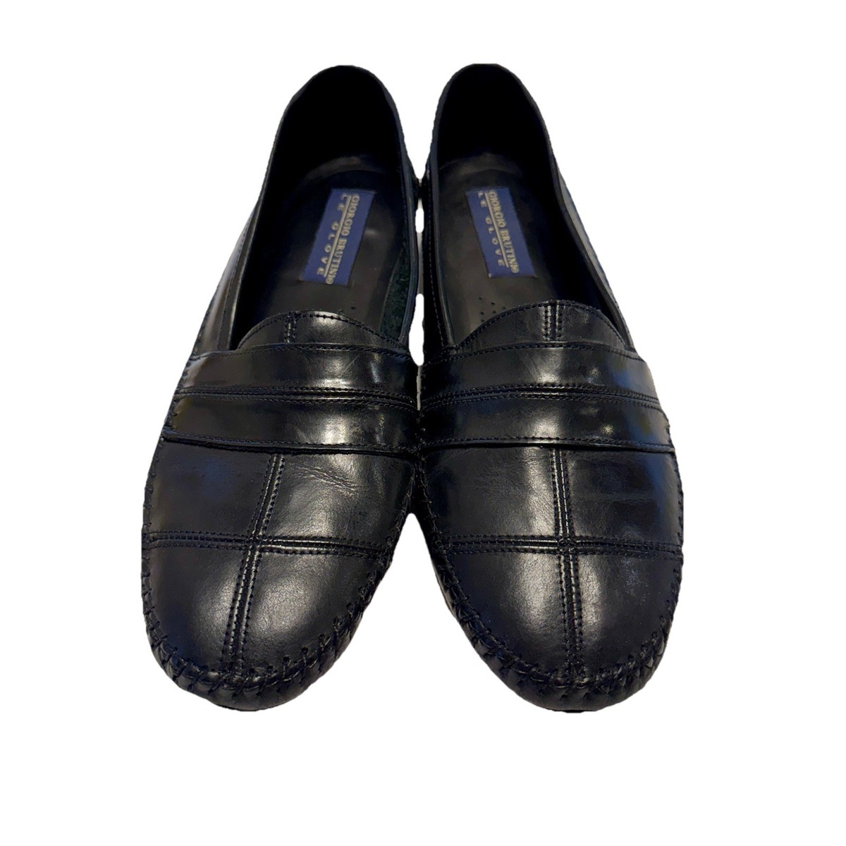 Giorgio Brutini Black Slip-On Loafers Giorgio Brutini Exotic Black Snake Skin Dress Shoes Loafers  main image 3