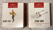 2023 Hallmark Keepsake Mini Captain Kirk & U.S.S. Enterprise NCC-1701