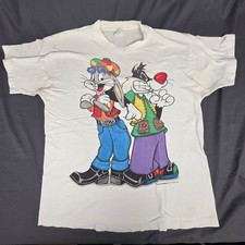 Vintage 1993 Looney Tunes Bugs Bunny and Sylvester Single Stitch Graphic T-Shirt
