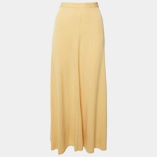 Toteme Yellow Fluid Jersey Midi Skirt L