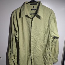 DKNY Green Super 100s Two-Ply Cotton Dress Shirt