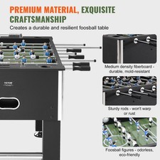 New Foosball Table, 55 inch Standard Size Foosball Table, Indoor Full Size Foo