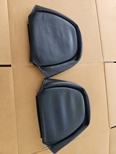 Volvo 75-85 Blue Leather Padded Front Seat Headrest Covers 242 Gt 244 245 Rare