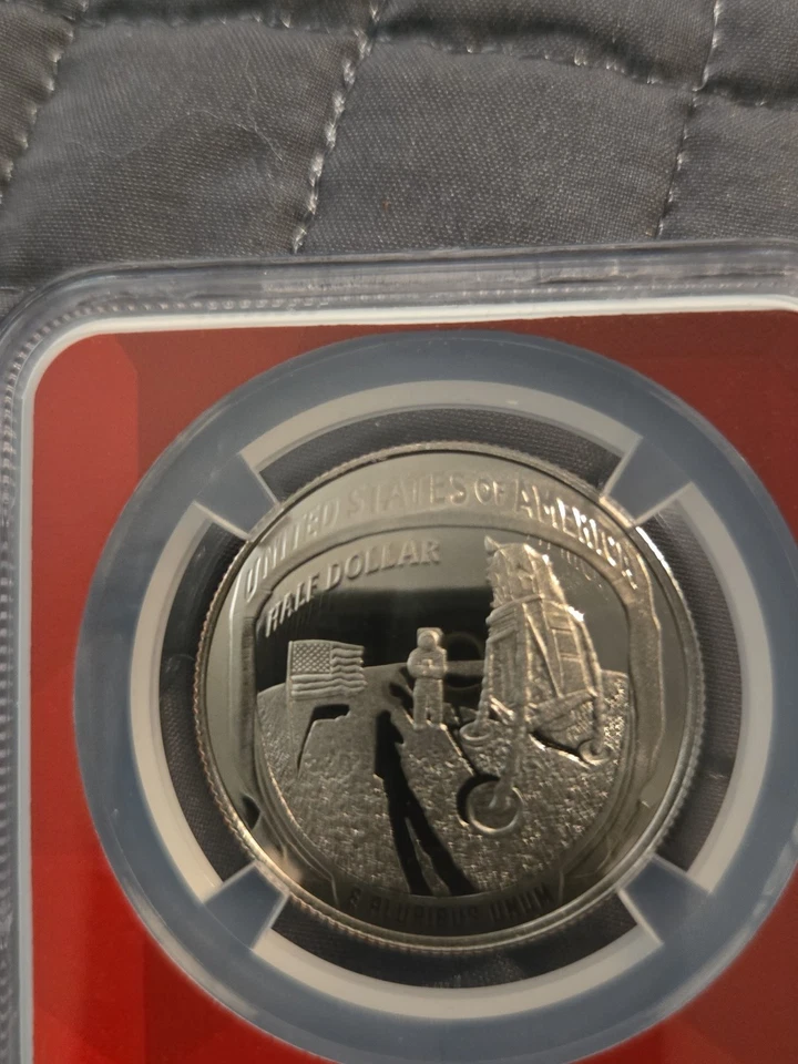2019-S Proof 50c Apollo 11 50th Anniversary Half Dollar NGC PF70 Ultra Cameo - Image 3 of 4