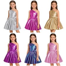 Kids Girls Skirt Ball Costume Puff Dress Festival Ceremony Ruched Halloween