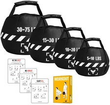 Kettlebell Sandbag, Adjustable Heavy Duty Weight Bag for CrossFit, Strength &...