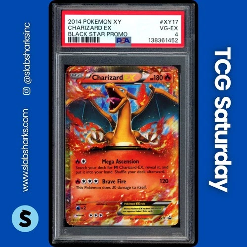 2014 POKEMON XY BLACK STAR PROMO #XY17 CHARIZARD EX PSA 4