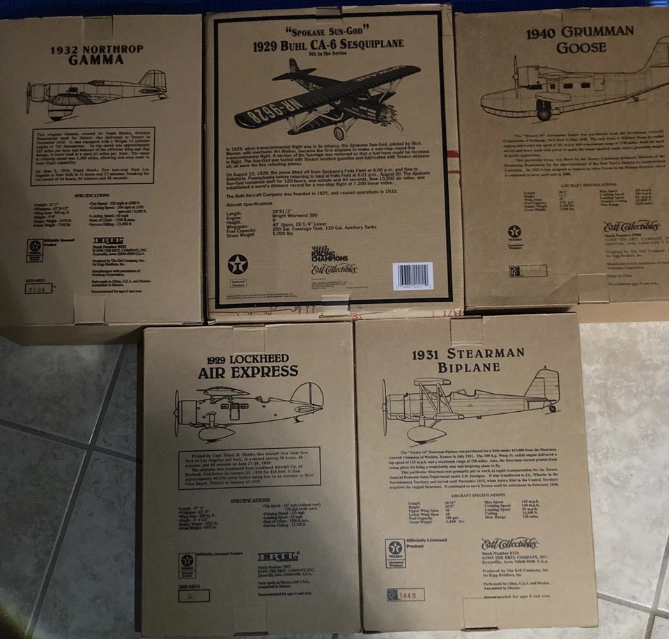 Juego de 5 piezas Wings of Texaco Foto 2 de 4