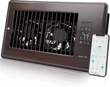 Super Quiet Register Booster Fan for 6" x 12" Register Holes, Smart Register