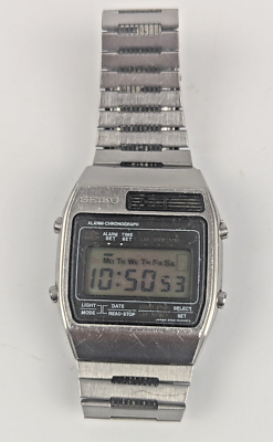 Vintage 1979 USED JAPAN SEIKO A158-5060 DIGITAL ALARM CHRONOGRAPH