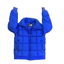 Vintage The North Face Puffer Blue Jacket Youth Winter Size 10 Made in the USA