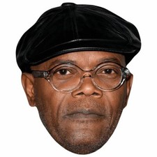 Samuel L Jackson Glasses Celebrity Mask, Flat Card Face