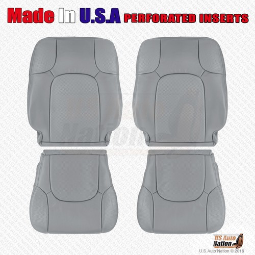 Cubierta de cuero perforado gris para conductor pasajero Nissan Frontier 2005-2015 - Imagen 1 de 18