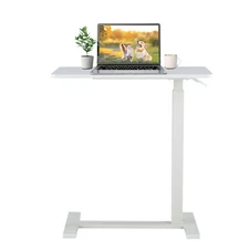 Height Adjustable Bedside Laptop Table with Wheels -Rolling Mobile Standing Desk