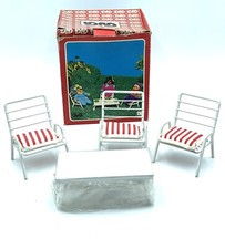 VINTAGE#70s Playset PACIOCCHINI FIAMMIFERINO EL GRECO tavolino sedie set #MK