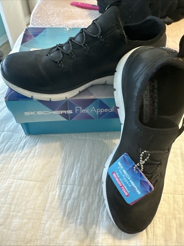 Skechers Womens Flex Appeal 2.0 Black Sneakers Shoes 9 M (B,M) Top Story MIB