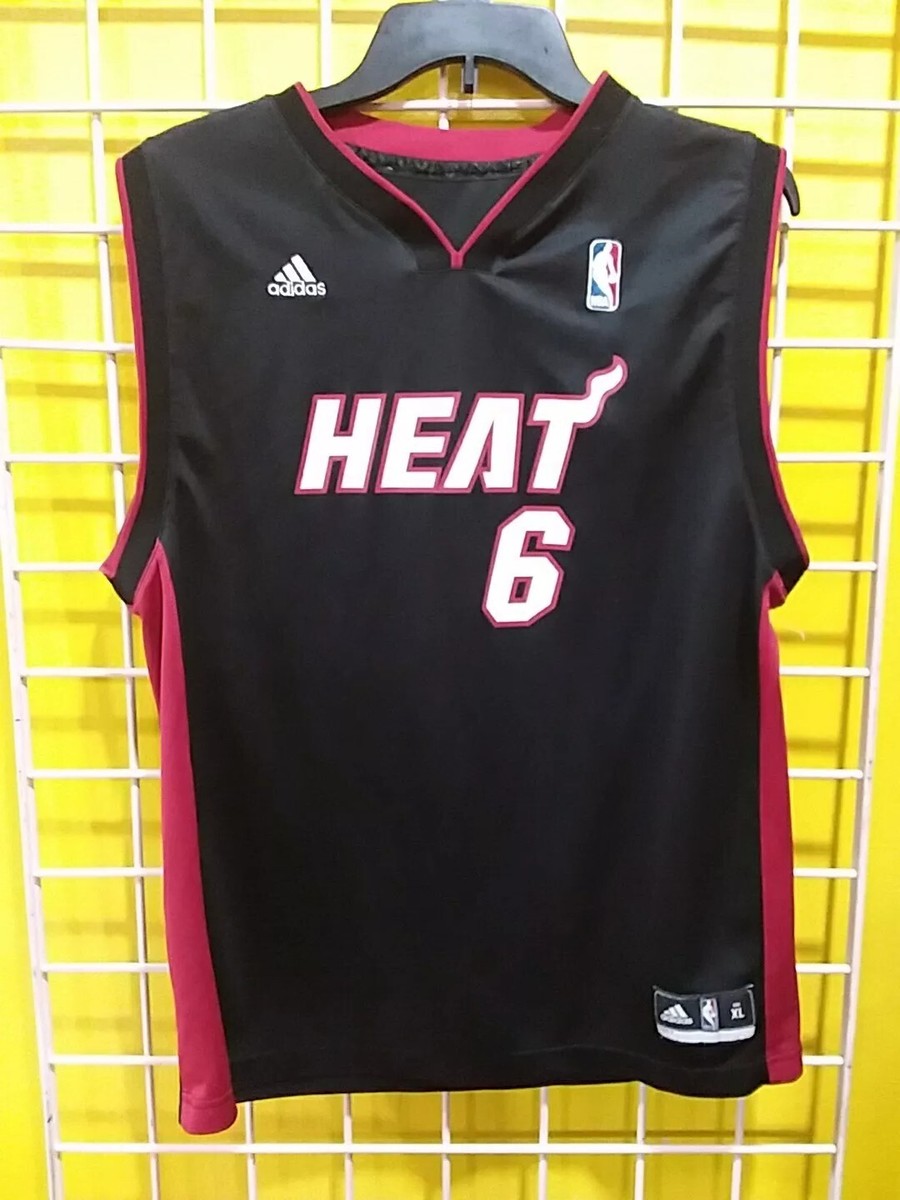 adidas MIAMI HEAT ユニフォーム JAMES 6 MIAMI HEAT ADIDAS #6 JAMES BASKETBALL JERSEY BOYS XL | eBay