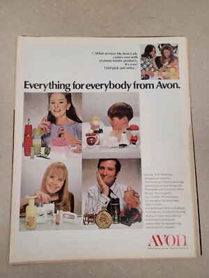 VTG 1970 Original Magazine Ad Everything For Everybody From Avon 