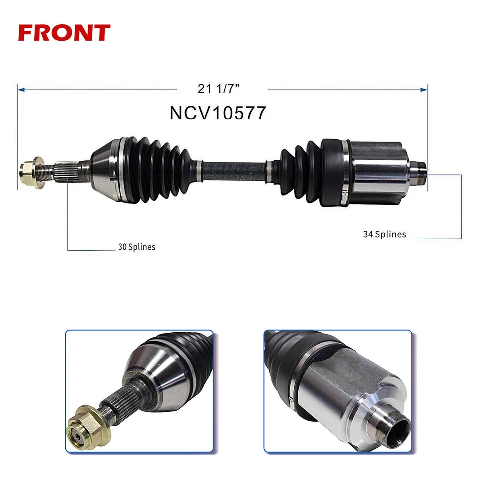 Eje delantero CV tracción delantera para 97-05 Chevy Classic Malibu 99-05 Pontiac Grand Am Foto 2 de 4