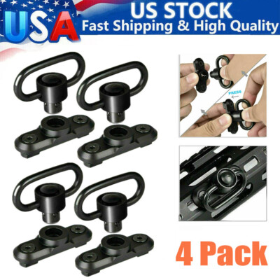4 Pack M-LOK MLOK Quick Release Sling Mount Push Button QD Sling Swivel Adaptor