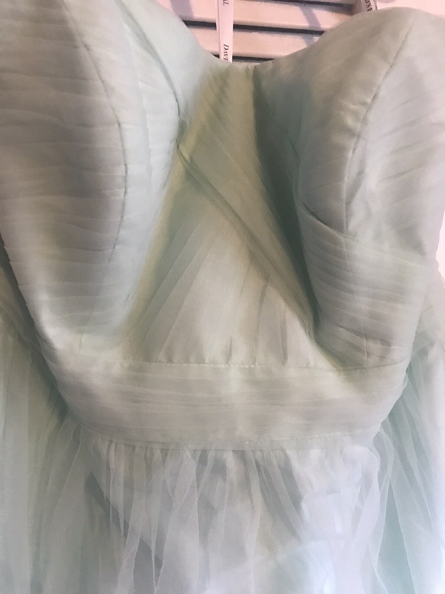david's bridal tulle bridesmaid dress Davinci Bridal 50805 Size 16 Ivory/Blush Long Beaded Lace Shimmer Fitted Wedding Dress V Neck Corset