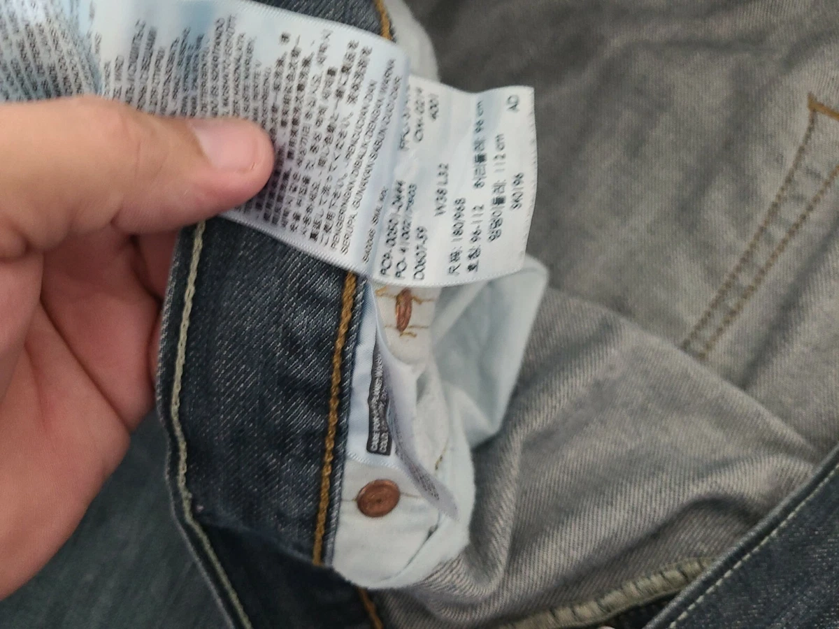 Levi Strauss 38 x 32 Levi's 501 xx 501xx Button fly denim jeans Blank Red Tab