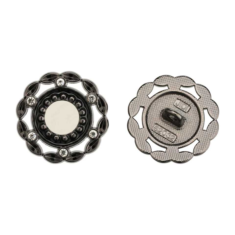 5pcs Elegant Metal Button with Rhinestones for Sewing, Clothing, Crafts, and DIY - Image 3 of 3