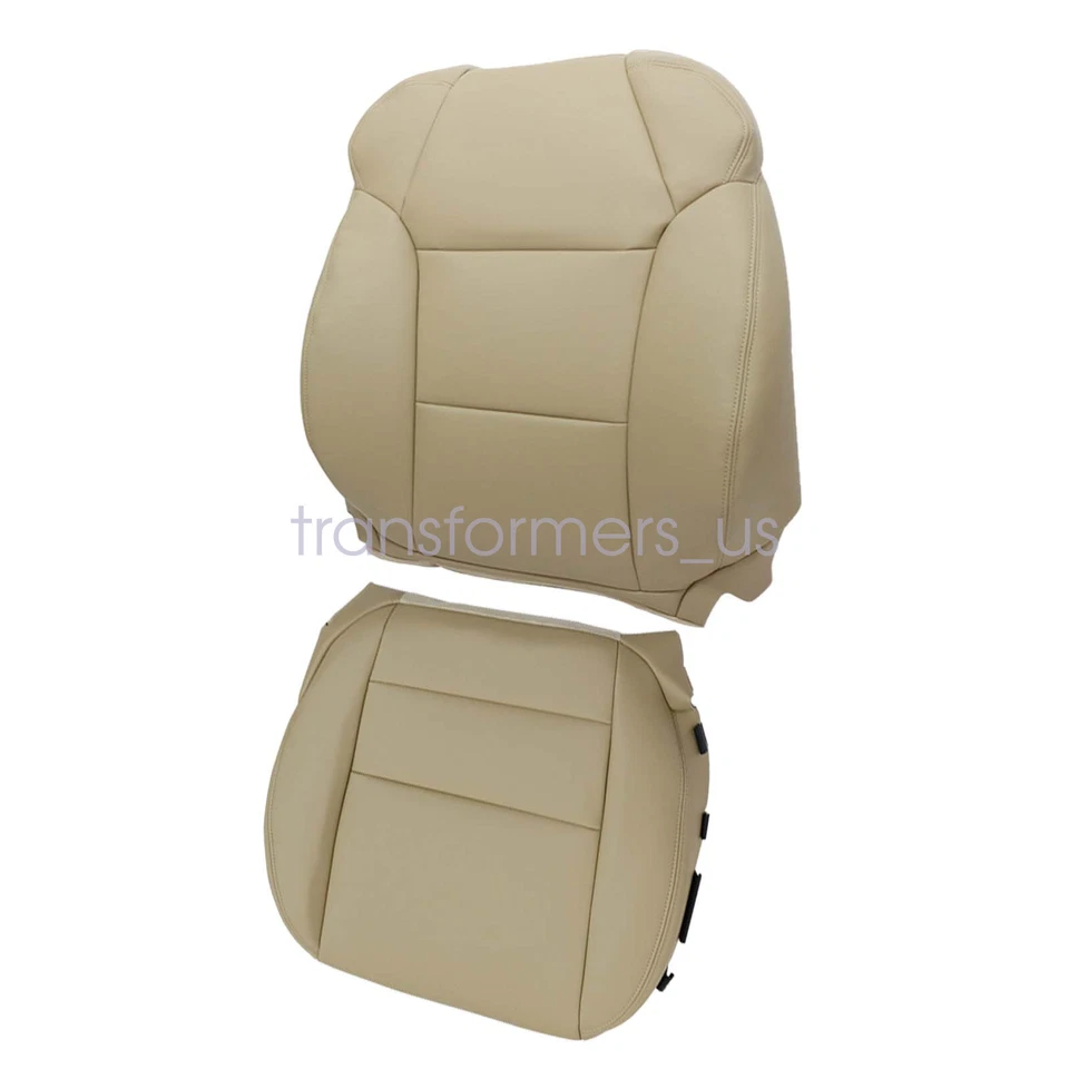 Fits 2007-2013 Acura MDX Driver Bottom & Top Leather Replacement Seat Cover Tan - Image 4 of 4