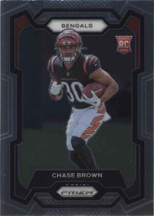 Chase Brown 2023 Panini Prizm Rookie Card RC #318 Cincinnati Bengals