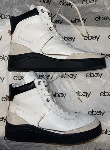 Zapatos de caña alta Shabbies Amsterdam para mujer Euro 38 es EE. UU. talla 8-8,5 blanco/negro/rosa - Imagen 3 de 18