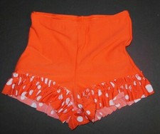 Spandex shorts with Sparkle Ruffled dotted hem Majorette Dancing Dance Shorts