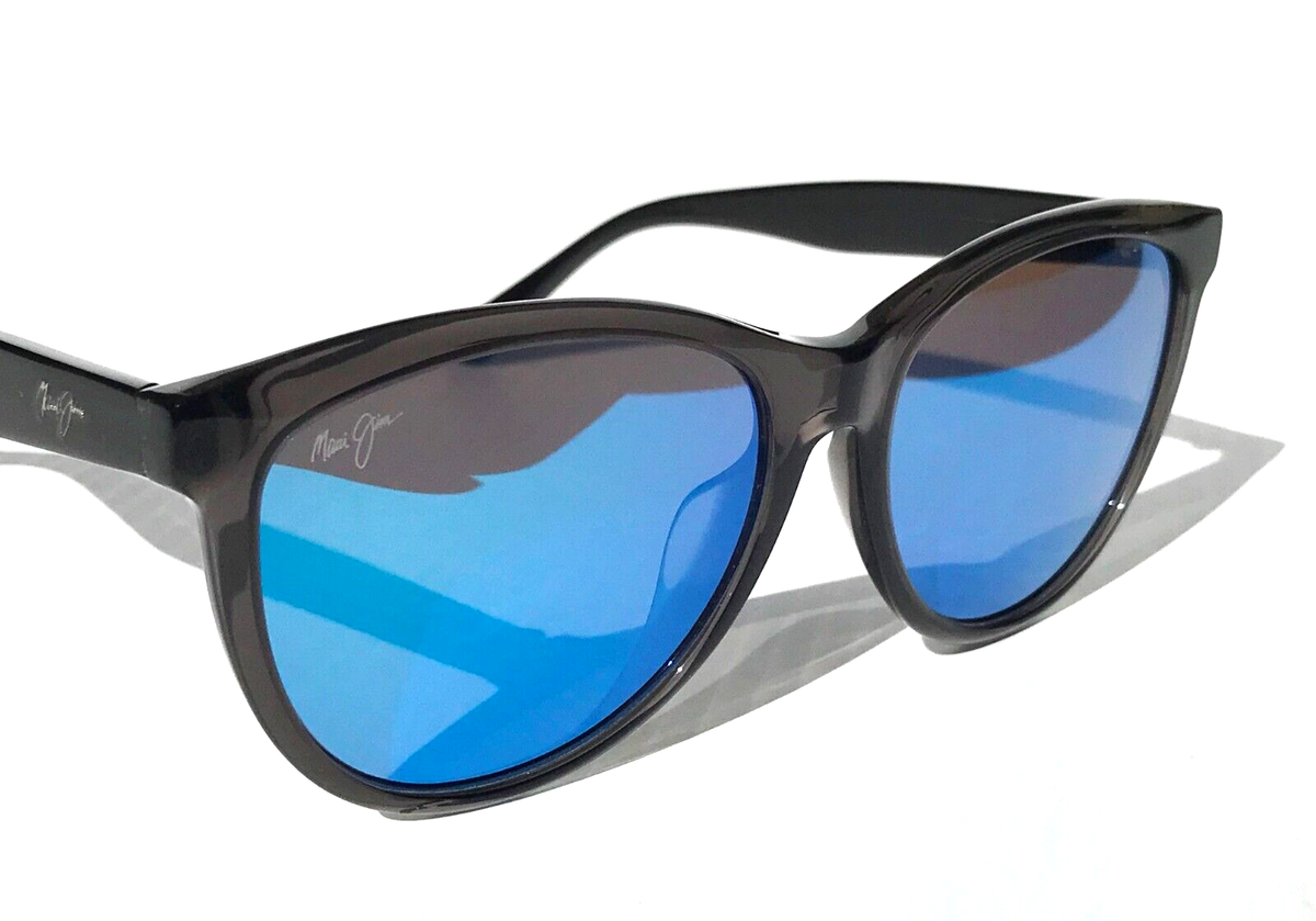 NEW Maui Jim GLORY GLORY Transparent Grey POLARIZED Blue GLASS