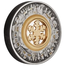 2021 Tuvalu Christmas Wonderland 2oz silver antiqued coin