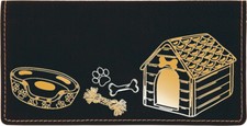 Home Sweet Bone Laser Engraved Leatherette Checkbook Cover
