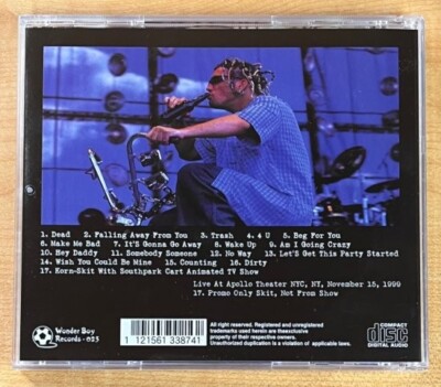 KORN / 1999, 4u - NY NOV/15/99 APOLLO THEATER (1CD) | eBay
