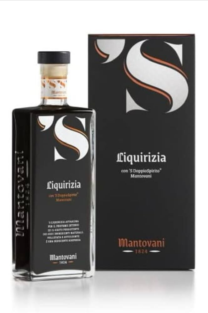 Liquore alla Liquirizia - Mantovani dal 1824 - Bottiglia in Vetro da 70 cl.