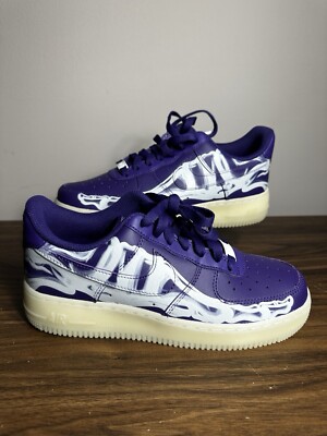 Nike Air Force 1 '07 Low Skeleton QS Court Purple Mens 6 - Womens 7.5 New