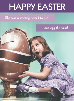 Ostern - Sie beschränkte sich auf nur ein Ei! - Lustige Osterkarte
