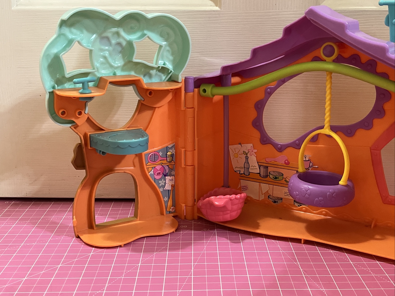 Littlest Pet Shop Orange Club Playset 2007 Tree House Play Set House eBay