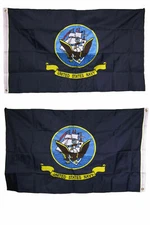 2x3 Embroidered US Navy 2-Ply 300D Nylon Double Sided Flag 2'x3' Heavy Duty
