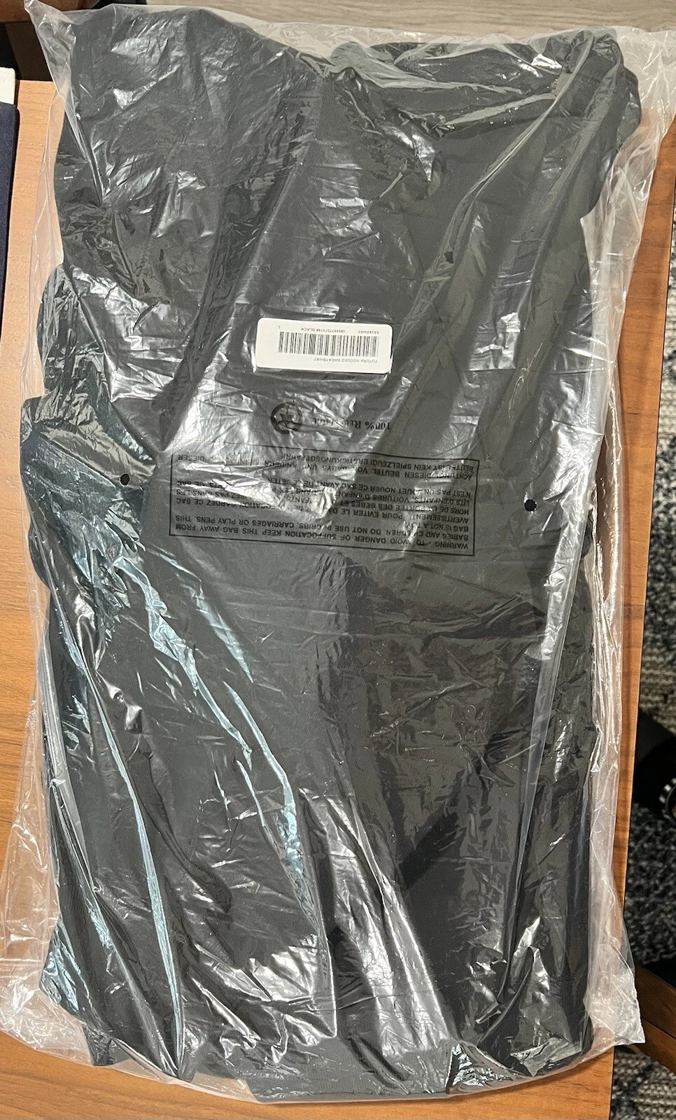 Felpa nera con cappuccio Supreme Future logo ricamato L felpe stile top