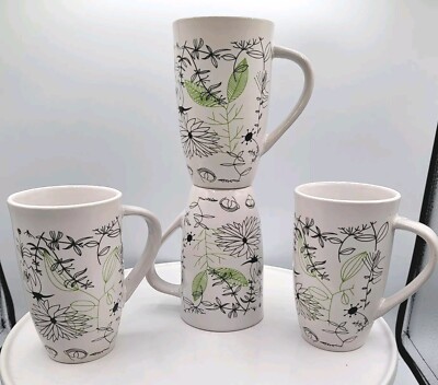 12 Ounce Coffee/Tea Mugs. Royal Norfolk Floral Ceramic.  Set Of 4. Nice!