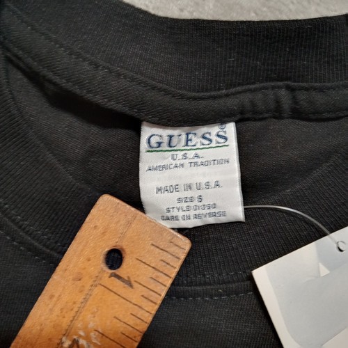 NUEVO CON ETIQUETAS Camisa Guess Jeans Para Hombres Pequeña Dragón Estampado Doble Cara Hecha en EE. UU. DEADSTOCK - Imagen 7 de 12