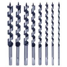 Wood Auger Bit 9-Inch Length Woodworking Ship Screw Bits Set Hex Shank Drills